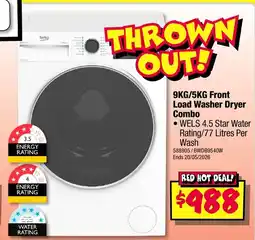JB Hi-Fi 9KG/5KG Front Load Washer Dryer Combo offer
