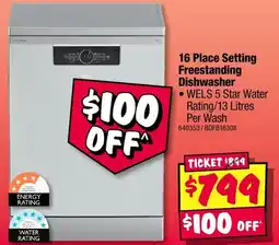 JB Hi-Fi 16 Place Setting Freestanding Dishwasher offer