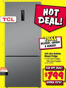 JB Hi-Fi 416 Litre Bottom Mount Fridge offer