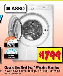 JB Hi-Fi Classic 8kg Steel Seal Washing Machine offer