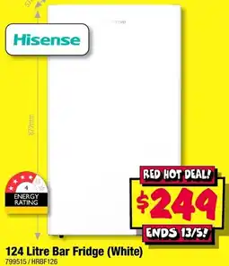 JB Hi-Fi 124 Litre Bar Fridge (White) offer
