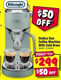 JB Hi-Fi Dedica Duo Coffee Machine With Cold Brew offer