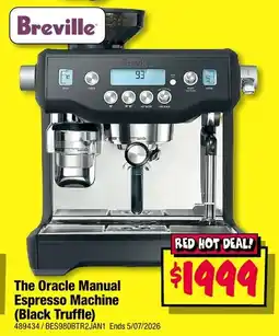 JB Hi-Fi The Oracle Manual Espresso Machine (Black Truffle) offer