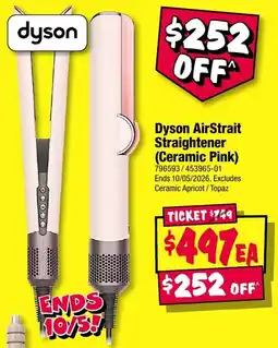 JB Hi-Fi Dyson AirStrait Straightener (Ceramic Pink) offer