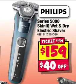 JB Hi-Fi Series 5000 SkinlQ Wet & Dry Electric Shaver offer