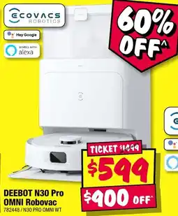 JB Hi-Fi DEEBOT N30 Pro OMNI Robovac offer