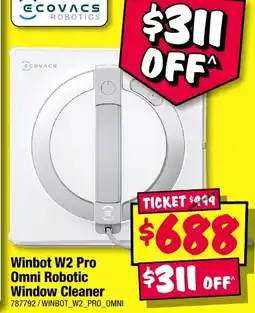 JB Hi-Fi Winbot W2 Pro Omni Robotic Window Cleaner offer