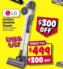 JB Hi-Fi CordZero Handstick Vacuum offer
