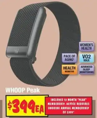 JB Hi-Fi WHOOP Peak offer