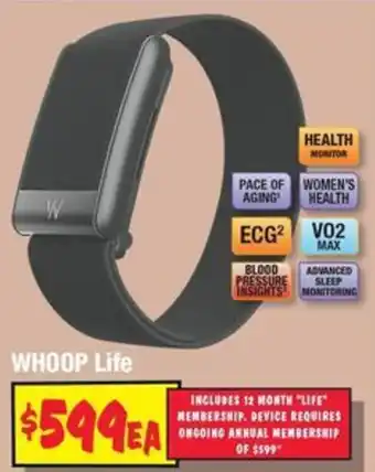 JB Hi-Fi WHOOP Life offer