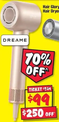 JB Hi-Fi Hair Glory Mix High-Speed Hair Dryer (Gold) offer