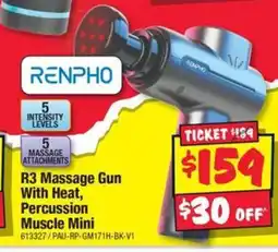 JB Hi-Fi R3 Massage Gun With Heat, Percussion Muscle Mini offer