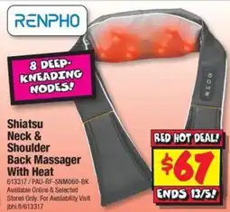 JB Hi-Fi Shiatsu Neck & Shoulder Back Massager With Heat offer