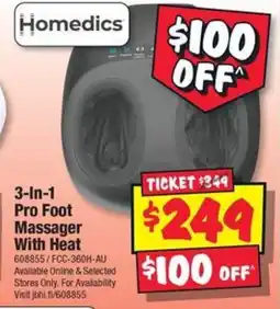 JB Hi-Fi 3-In-1 Pro Foot Massager With Heat offer