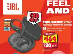 JB Hi-Fi Endurance zone true wireless open-ear sport headphones offer
