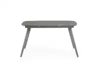LivingStyles Terra Tempered Glass & Steel Extendable Dining Table, 140-210cm, Anthracite offer