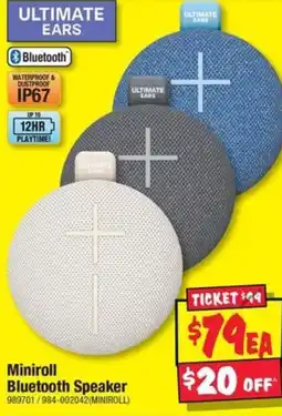 JB Hi-Fi Miniroll Bluetooth Speaker offer