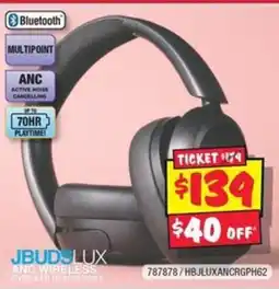 JB Hi-Fi Jbud lux anc wireless over-ear headphones offer
