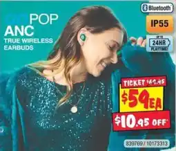 JB Hi-Fi Gopop anc true wireless earbuds offer