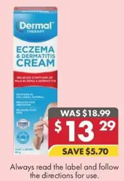 Pharmacy4Less Dermal therapy eczema & dermatitis cream offer