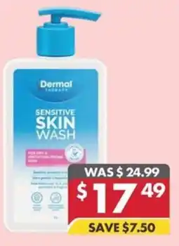Pharmacy4Less Dermal therapy sensitive skin wash offer