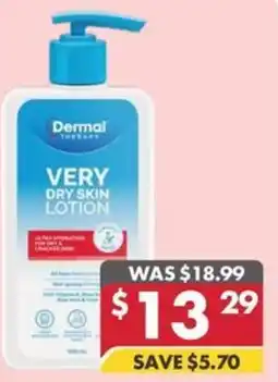 Pharmacy4Less Dermal therapy very dry skin lotion offer