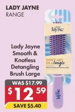 Pharmacy4Less Lady Jayne Smooth & Knotless Detangling Brush Large offer