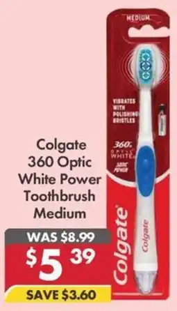 Pharmacy4Less Colgate 360 Optic White Power Toothbrush Medium offer