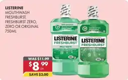 Pharmacy4Less Listerine mouthwash freshburst, freshburst zero, zero or original offer