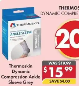 Pharmacy4Less Thermoskin Dynamic Compression Ankle Sleeve Grey offer