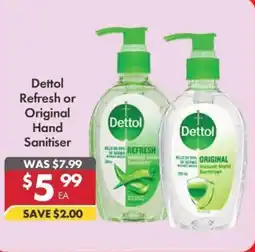 Pharmacy4Less Dettol Refresh or Original Hand Sanitiser offer