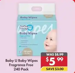 Pharmacy4Less Baby U Baby Wipes Fragrance Free offer