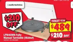 JB Hi-Fi Lpw40wn fully manual turntable walnut offer