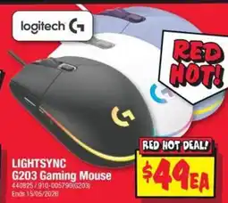 JB Hi-Fi Lightsync g203 gaming mouse offer
