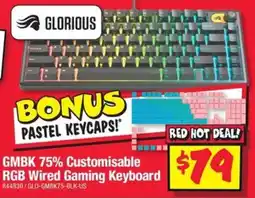 JB Hi-Fi Gmbk 75% customisable rgb wired gaming keyboard offer