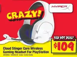 JB Hi-Fi Cloud Stinger Core Wireless Gaming Headset For PlayStation offer