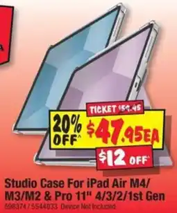 JB Hi-Fi Studio case for ipad air m4/ m3/m2 & pro 11 4/3/2/1st gen offer