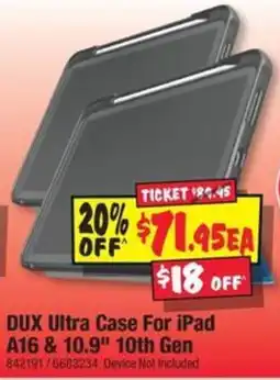 JB Hi-Fi Dux ultra case for ipad a16 & 10.9 10th gen offer