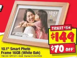JB Hi-Fi 10.1 smart photo frame white oak offer