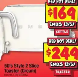 JB Hi-Fi 50's Style 2 Slice Toaster (Cream) offer