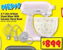 JB Hi-Fi Artisan Stand Mixer With Ceramic Floral Bowl offer