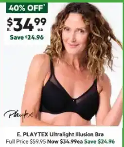 Harris Scarfe PLAYTEX Ultralight Illusion Bra offer