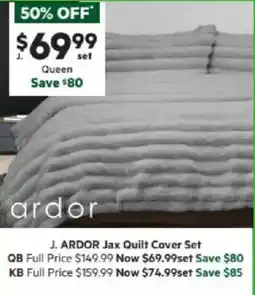 Harris Scarfe ARDOR Jax Quilt Cover Set offer