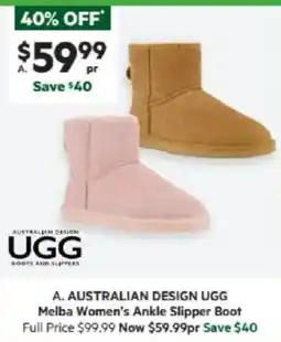 Harris Scarfe Australian design ugg Melba Women's Ankle Slipper Boot offer
