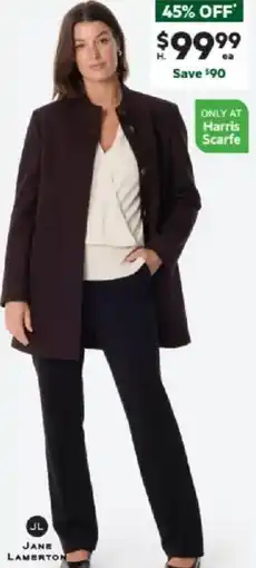 Harris Scarfe JANE LAMERTON Pocket Car Coat offer