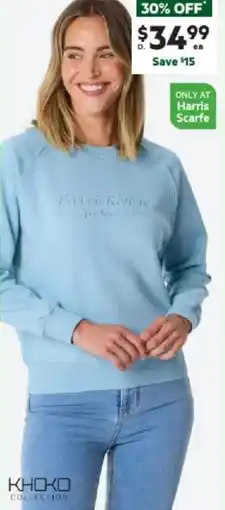 Harris Scarfe Embroidered Sweat Assorted Colours offer