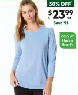 Harris Scarfe Core Mesh 3/4 Sleeve Tee Assorted Colours offer