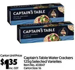 C-Store Distribution Captain's Table Water Crackers offer