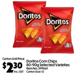 C-Store Distribution Doritos Corn Chips offer