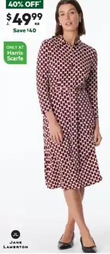 Harris Scarfe Jersey Shirtmaker Dress Geo offer